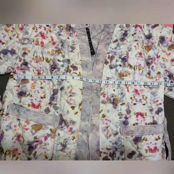 J. Crew X Flora Obscura Floral Quilted Reversible Wrap Jacket PrimaLoft Size L - Picture 7 of 16